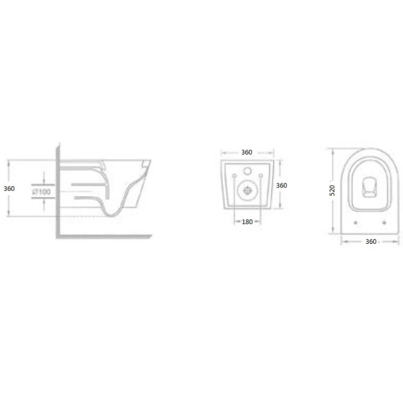 Комплект подвесной унитаз Teka Manacor 11.732.00.02 + система инсталляции Jacob Delafon E5504-NF + E4326-CP
