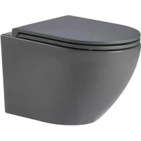 Унитаз подвесной WeltWasser Merzbach 043 MT-GR 10000009941 безободковый, торнадо, с сиденьем микролифт, серый матовый