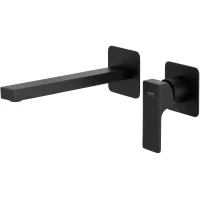 Смеситель для раковины Remer Absolute AU15PLNO встраиваемый, без донного клапана, черный матовый