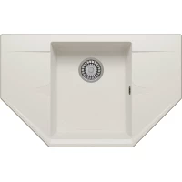 Кухонная мойка Polygran Riff-800 белый хлопок 679092