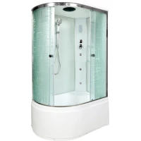 Душевая кабина 120x80x220 см Deto EM4512RGM+EL матовое с прозрачным узором