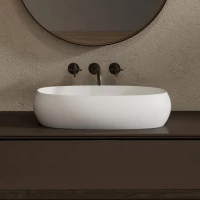 Раковина-чаша Abber Stein AS2632 58x38 см, накладная, белый матовый