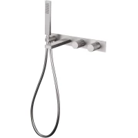 Смеситель для ванны Abber Rund AF8730SP CoolStart, встраиваемый, с душевым гарнитуром, сатин