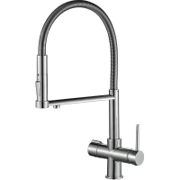 Смеситель для кухни Zorg SH 2002 CR с подключением к фильтру, гибким изливом, хром