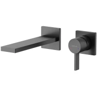 Смеситель для раковины Sancos Linn SC9021GG встраиваемый, вороненая сталь