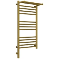Полотенцесушитель электрический 800x400 состаренная бронза МЭМ левый Сунержа Богема с полкой 3.0 05-5806-8040