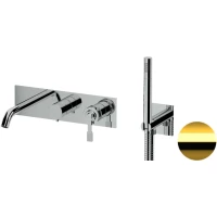 Смеситель для ванны Remer Atelier AL53D2 встраиваемый, с душевым гарнитуром, золотой