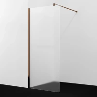 Душевая перегородка WasserKRAFT Rur 30W46RG-MG 110 см, профиль розовое золото, стекло матовое