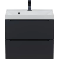 Тумба под раковину Uperwood Tanos 291020230 60 см, подвесная, черный матовый