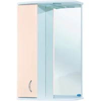 Зеркальный шкаф 55x72 см бежевый глянец/белый глянец L Bellezza Астра 4614908002071