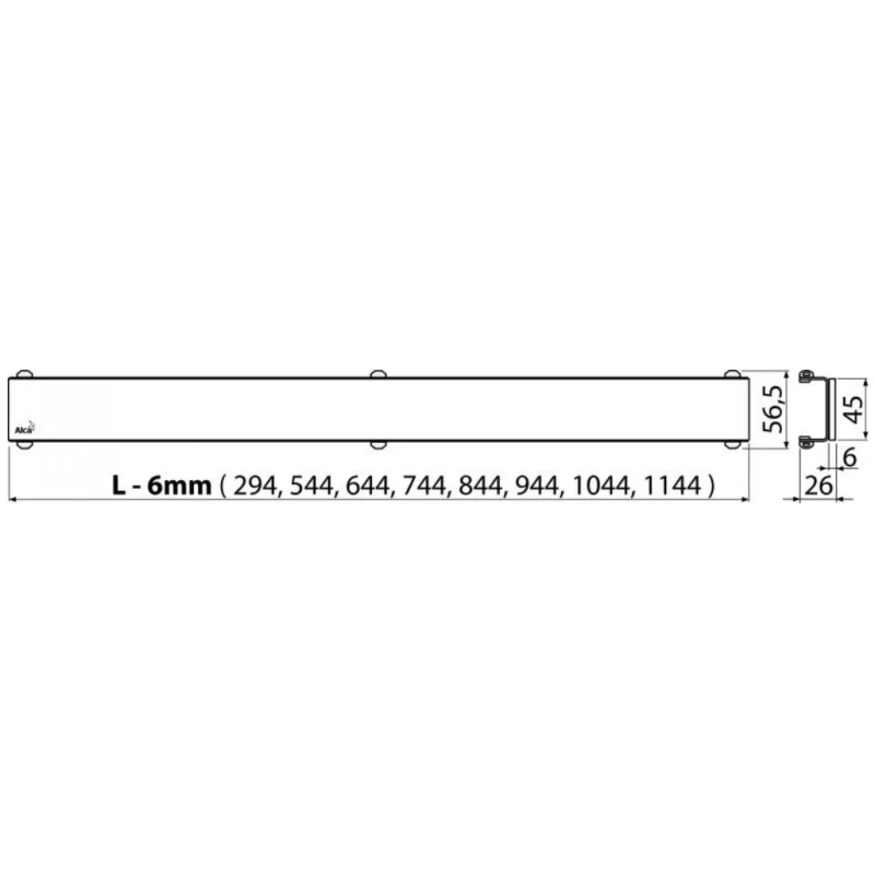 Душевой канал 744 мм белый AlcaPlast APZ106 Glass APZ106-750 + GL1200-750