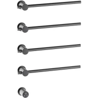 Полотенцесушитель электрический Timo Saona 040/18SM 798x449, встраиваемый, МЭМ левый/правый, вороненая сталь