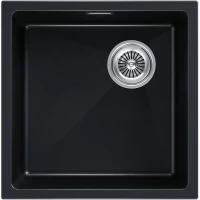 Кухонная мойка Paulmark Lumi LU45SK-BLM 45,5x44 см, черный металлик