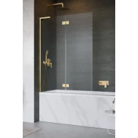 Шторка на ванну Radaway Essenza 8 SL Gold PND II 140 Left 10500140-09-01L 140 см L, профиль золотой, стекло прозрачное