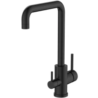 Смеситель для кухни Voda FW519Black с подключением к фильтру, черный матовый