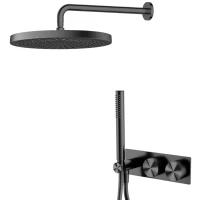 Душевой комплект Feramolli Sole SGB4 250 мм, CoolStart, со смесителем, графит матовый