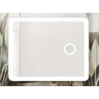 Зеркало Art&Max Latina AM-Lat-1000-800-DS-F-X3 100x80 см, с LED-подсветкой, сенсорным выключателем, диммером