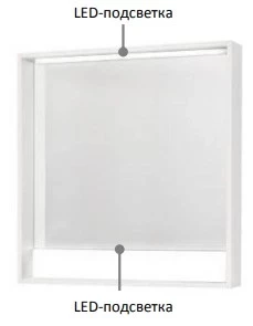 Зеркало белый глянец 80х85 см Акватон Капри 1A230402KP010 - фото 4