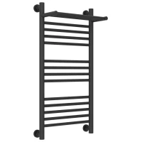 Полотенцесушитель водяной 800x400 темный титан муар Сунержа Богема с полкой+ 15-0223-8040