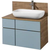 Тумба с раковиной дуб рустикальный/фьорд 80 см Акватон Мишель 1A2568K2MIX30