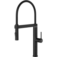 Смеситель для кухни WasserKRAFT A8867 с гибким изливом, сенсорный, черный матовый