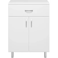 Тумба Misty Люси Э-Люс07060-011Бк 60 см, напольная, с бельевой корзиной, белый глянец