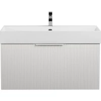 Тумба под раковину Cezares Premium 55441 90,4 см, подвесная, Plisse Bianco Opaco