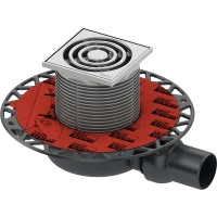 Душевой трап Tece TECEdrainpoint S 110 3601100 105x105/50 мм, с решеткой, перфорированный, хром