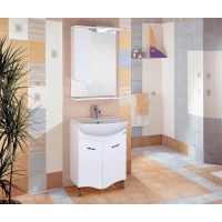 Комплект мебели белый глянец 61,5 см Onika Лайн 106043 + 4620008192772 + 205819