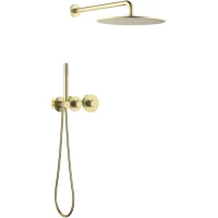 Душевой комплект Timo Saona SX-2359/17SM 300 мм, с термостатом, золотой матовый