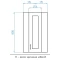 Шкаф одностворчатый подвесной 31,5x80 см белый глянец Style Line ЛС-00000134 - 2