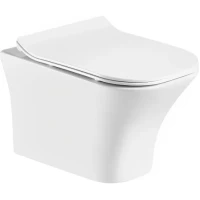 Унитаз подвесной Ceruttispa Vettore Aria CT7190 безободковый, с сиденьем микролифт, белый