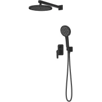 Душевой комплект IDDIS Optima Home OPHBL02i67 253,9 мм, черный матовый