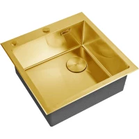 Кухонная мойка Zorg LUX 5151 BRONZE 51x51 см, бронза