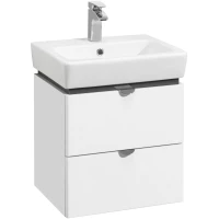 Тумба белый глянец/серый кашемир 47,2 см Акватон Скай 1A238001SY010