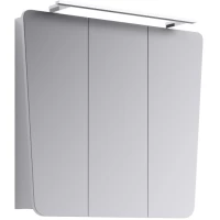 Зеркальный шкаф 79,5x71 см с подсветкой белый глянец Aqwella 5 Stars Symphony-W Sim.04.08/W