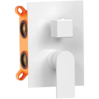 Смеситель для ванны AQG Alpha 01ALP351BL встраиваемый, белый матовый