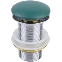 Донный клапан для раковины Bronze De Luxe 1001G без перелива, зеленый матовый