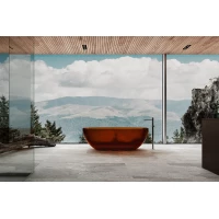 Ванна из полиэфирной смолы Abber Kristall AT9703Opal 170x75 см, отдельностоящая, коричневый