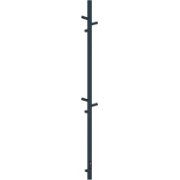 Полотенцесушитель электрический Vincea VTD-1DGE 1363x133, графит матовый