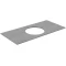 Столешница 99,6 см серый матовый для накладных раковин Kerama Marazzi Plaza Modern Про Дабл PL5.DD500600R\100 - 1