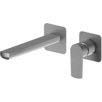 Смеситель для раковины Newform Haka 72026E.59.064 встраиваемый, без донного клапана, оружейная сталь матовый