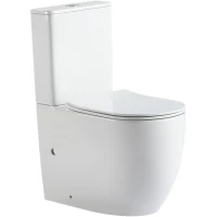 Унитаз-компакт Abber Bequem AC1110T безободковый, торнадо, с сиденьем микролифт, белый