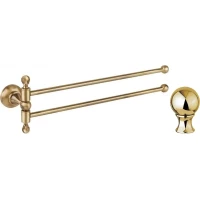 Полотенцедержатель Cezares Aphrodite APHRODITE-TD09-03/24-M 39,3 см, поворотный, двойной, золотой