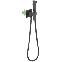 Гигиенический душ Aquatek Либра AQ1022MB со смесителем, черный матовый