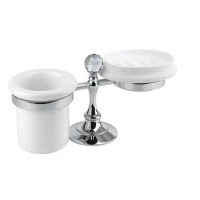 Стакан и мыльница настольные хром, swarovski Cezares Olimp OLIMP-STT-01-Sw