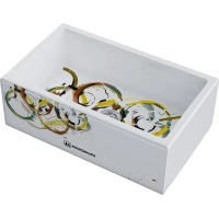 Кухонная мойка Omoikiri Natceramic Mikura 76-Tokio 3 4993174 76x46 см, белый