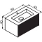 Тумба с раковиной белый матовый/антрацит матовый 80 см ORKA Cube 3000371 - 4
