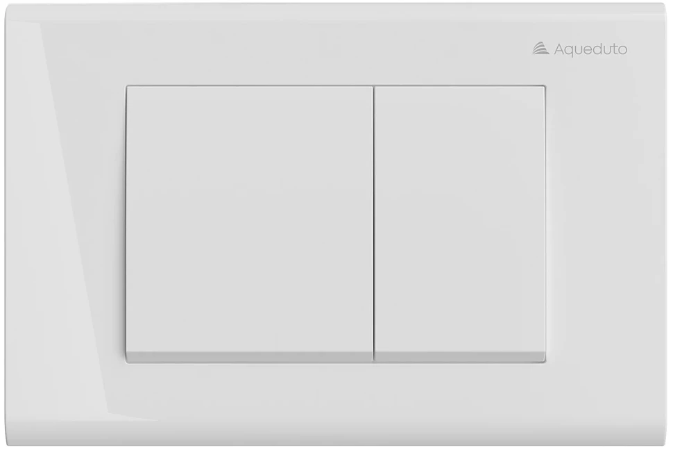 Смывная клавиша Aqueduto Quadrado белый глянец QUA0110 - фото 1