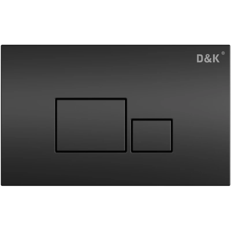 Кнопка смыва D&K Quadro DB1519025 для инсталляции, черный матовый